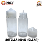 Botella tipo chubby 100 ml Clear & Black