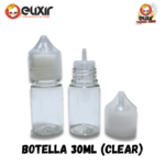 Botella tipo chubby 30 ml Clear & Black