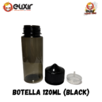 Botella tipo chubby 120 ml Clear & Black - Imagen 8