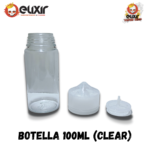 Botella tipo chubby 100 ml Clear & Black - Imagen 3