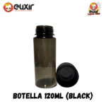 Botella tipo chubby 120 ml Clear & Black - Imagen 4