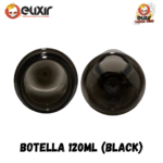 Botella tipo chubby 120 ml Clear & Black - Imagen 2