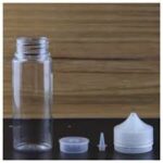 Botella tipo chubby 120 ml Puntilla Removible Clear & Black