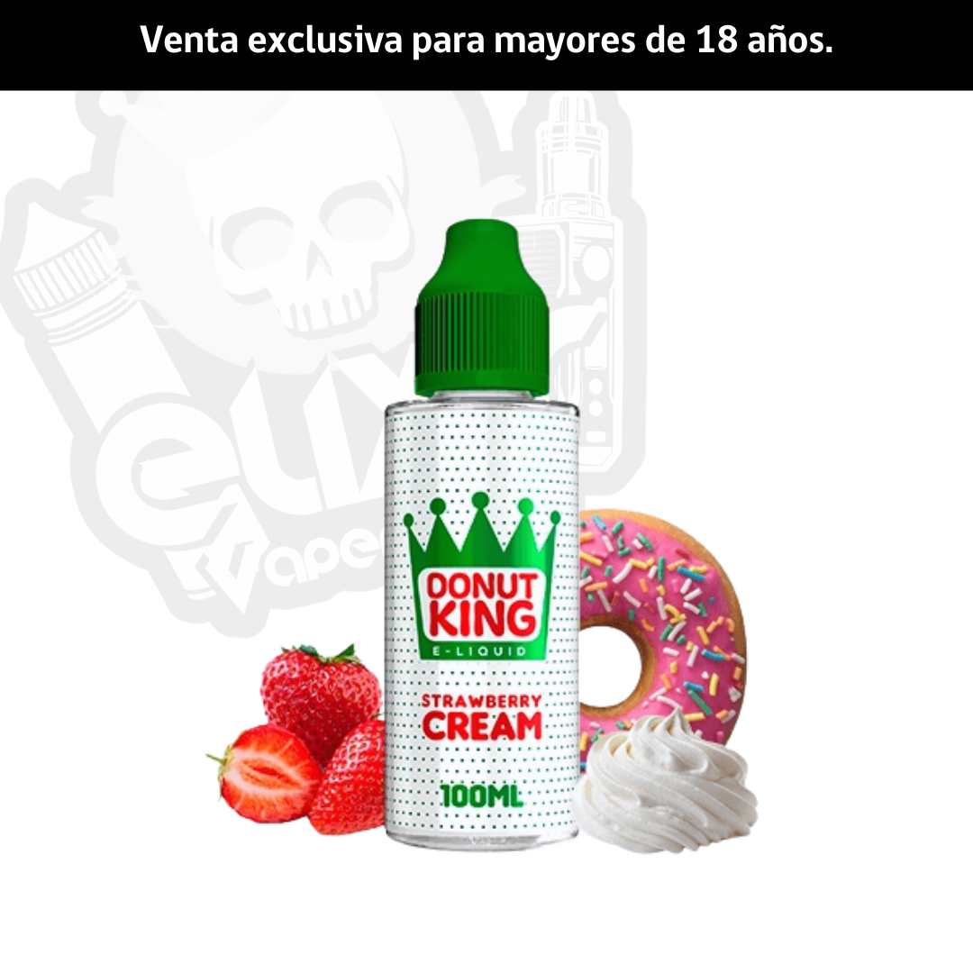 Strawberry Cream Donut King Strawberry Cream 100ml + Booster - Imagen 1