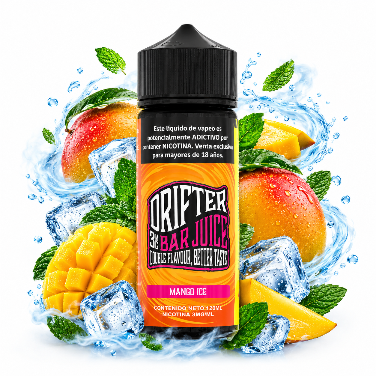 4885ec76-74aa-4f7f-8f4a-8bd0e1f1b5f7 DRIFTER - Bar Juice Mango Ice 120ml 3mg - Imagen 1